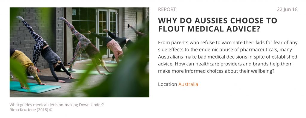 Article: Why do Aussies choose to flout medical advice